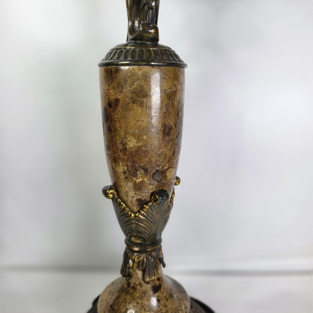 allen + roth Bronze Metal Table Lamp Base Neoclassical Faux Marble Urn LB2913